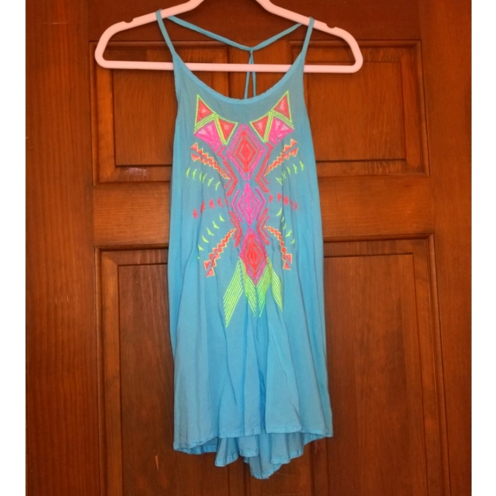 Truth NYC Neon Multicolored  Flowy Tank